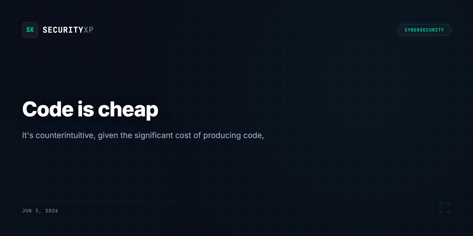 Code is cheap