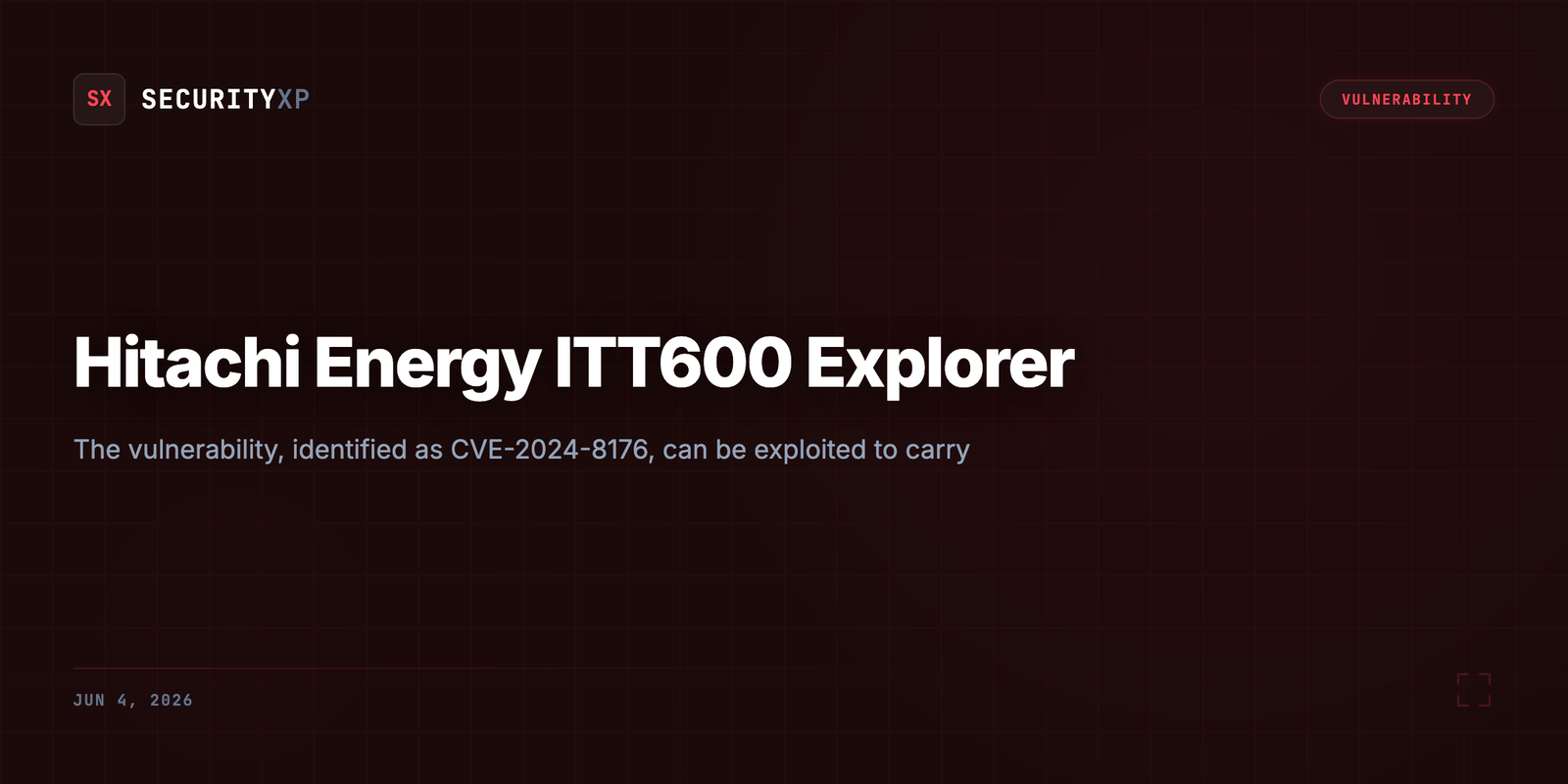 Hitachi Energy ITT600 Explorer